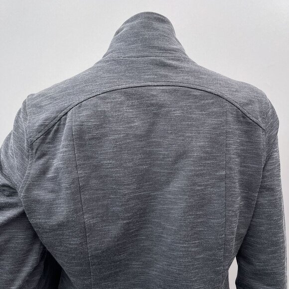 Athleta Womens Full-Zip Jacket Mock Neck Cotton Blend Heather‎ Gray Size Medium - Picture 4 of 10